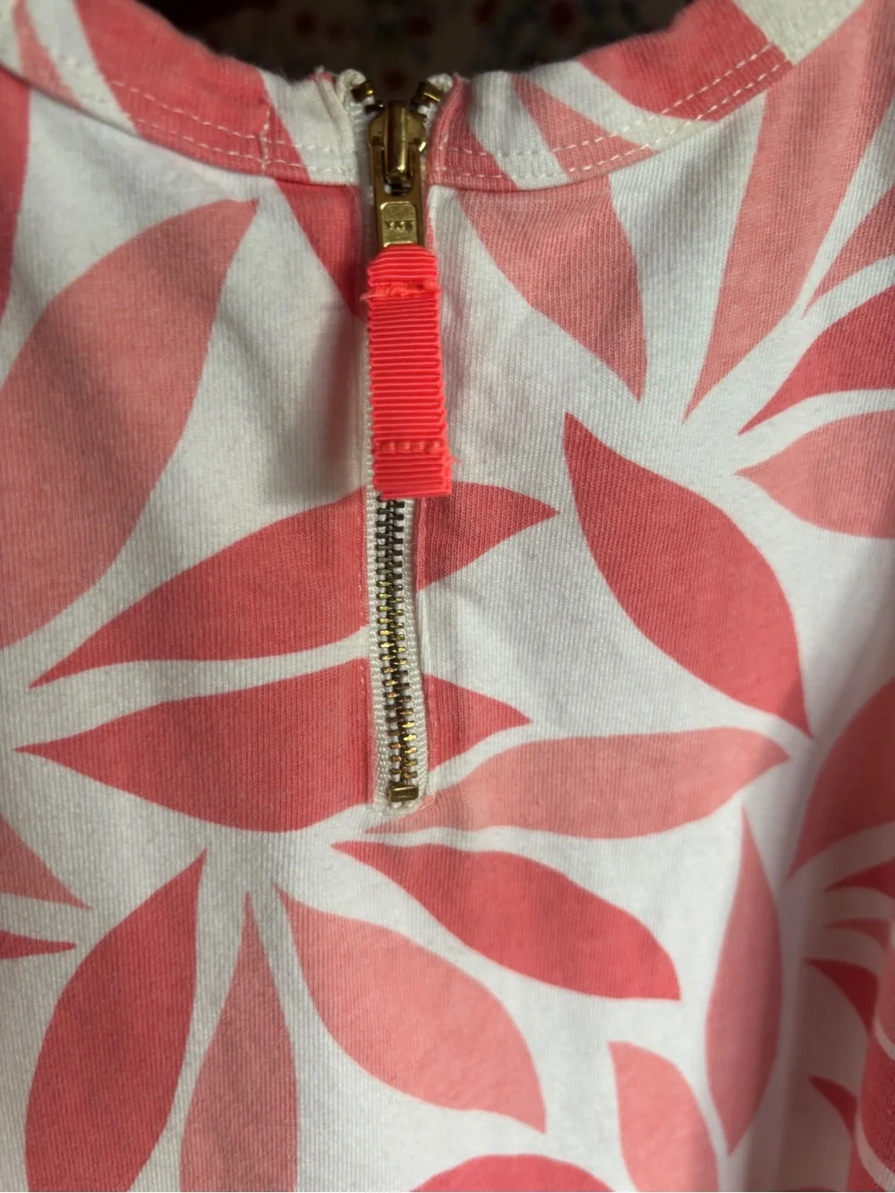 crewcuts by j.crew tropical palm print dress girls kids 6 pink beach preppy euc